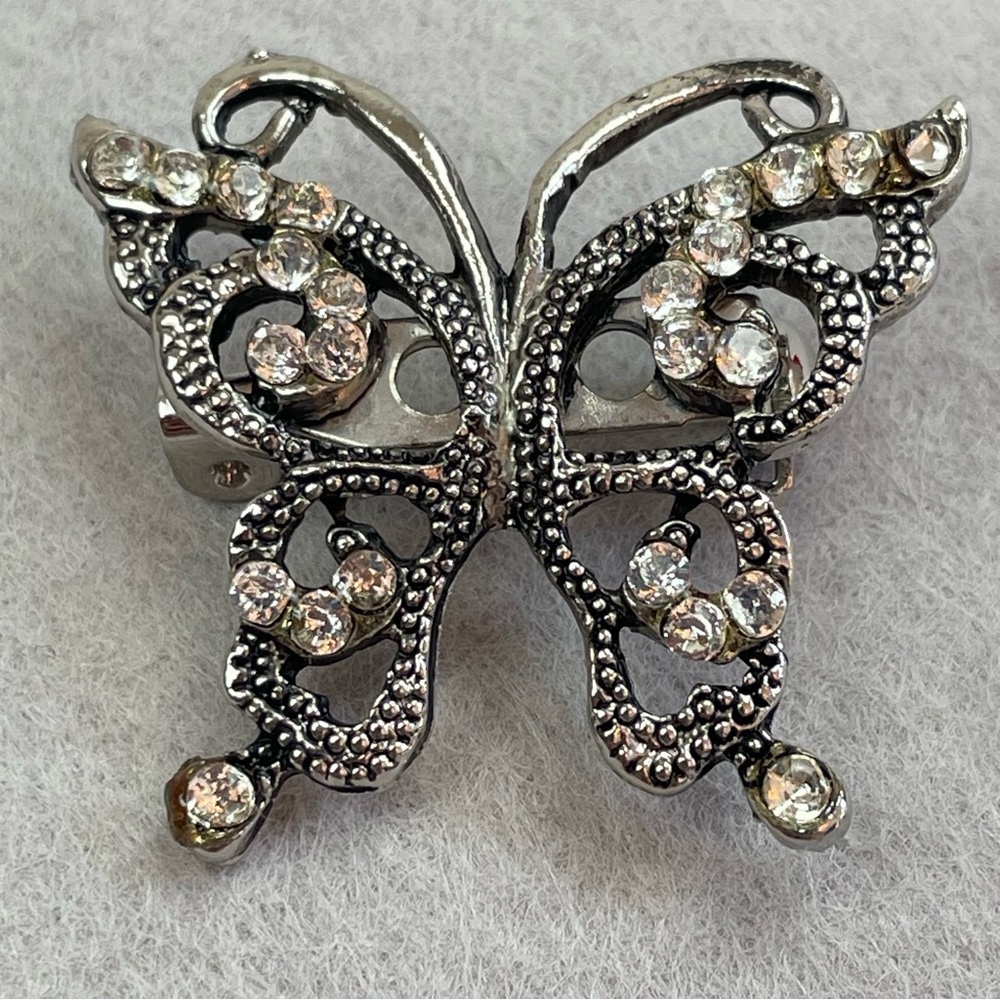 Crystal Haze Butterfly Rhinestone Brooch with Dust Bag - Picture 2 of 4